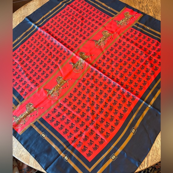 Hermes Paris Carre Scarf Horse Cart Carriage 34 x 34 inch square - Picture 1 of 9